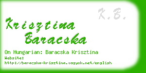 krisztina baracska business card